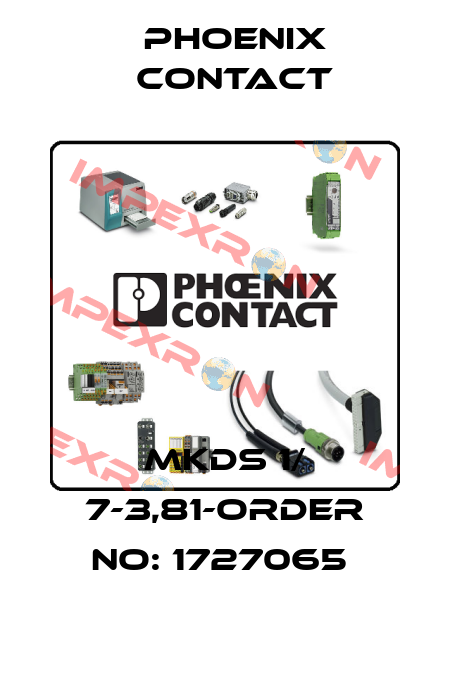MKDS 1/ 7-3,81-ORDER NO: 1727065  Phoenix Contact
