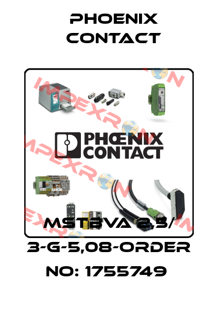 MSTBVA 2,5/ 3-G-5,08-ORDER NO: 1755749  Phoenix Contact