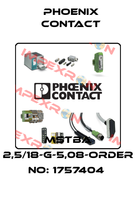 MSTBA 2,5/18-G-5,08-ORDER NO: 1757404  Phoenix Contact