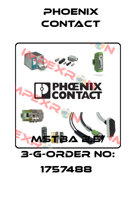 MSTBA 2,5/ 3-G-ORDER NO: 1757488  Phoenix Contact