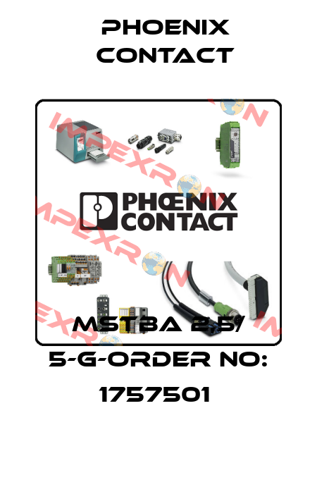 MSTBA 2,5/ 5-G-ORDER NO: 1757501  Phoenix Contact