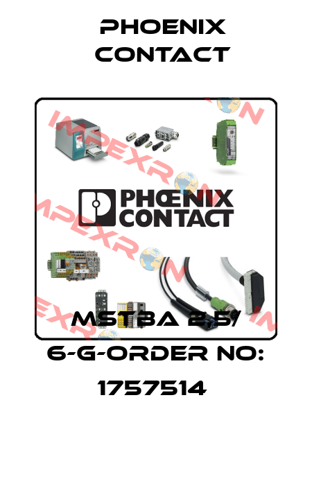 MSTBA 2,5/ 6-G-ORDER NO: 1757514  Phoenix Contact