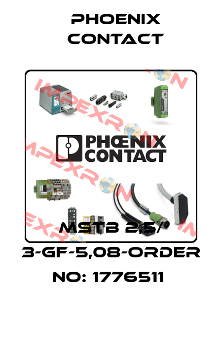 MSTB 2,5/ 3-GF-5,08-ORDER NO: 1776511  Phoenix Contact