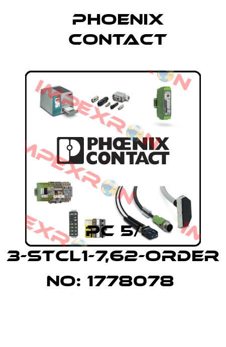 PC 5/ 3-STCL1-7,62-ORDER NO: 1778078  Phoenix Contact