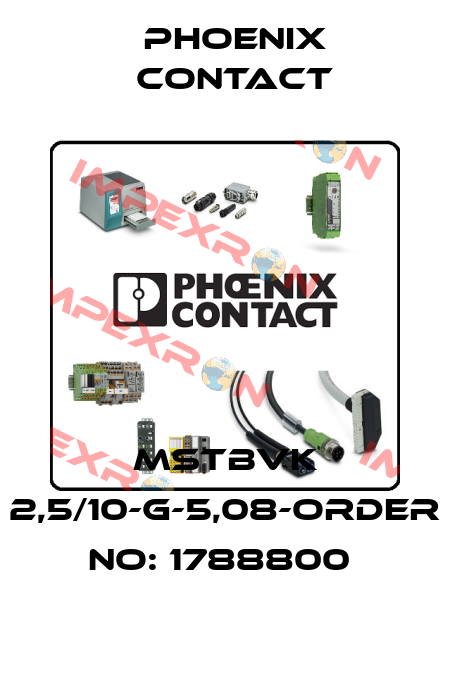 MSTBVK 2,5/10-G-5,08-ORDER NO: 1788800  Phoenix Contact