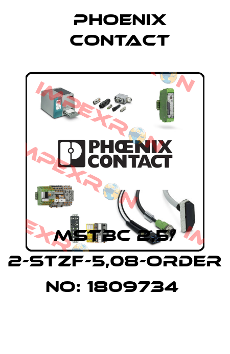 MSTBC 2,5/ 2-STZF-5,08-ORDER NO: 1809734  Phoenix Contact