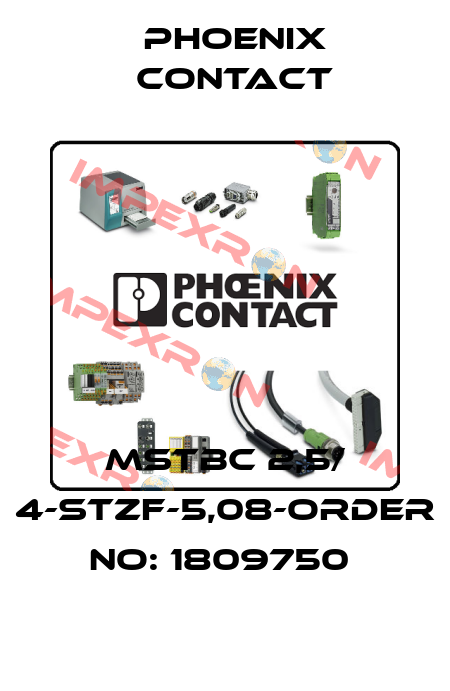 MSTBC 2,5/ 4-STZF-5,08-ORDER NO: 1809750  Phoenix Contact