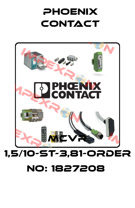 MCVR 1,5/10-ST-3,81-ORDER NO: 1827208  Phoenix Contact