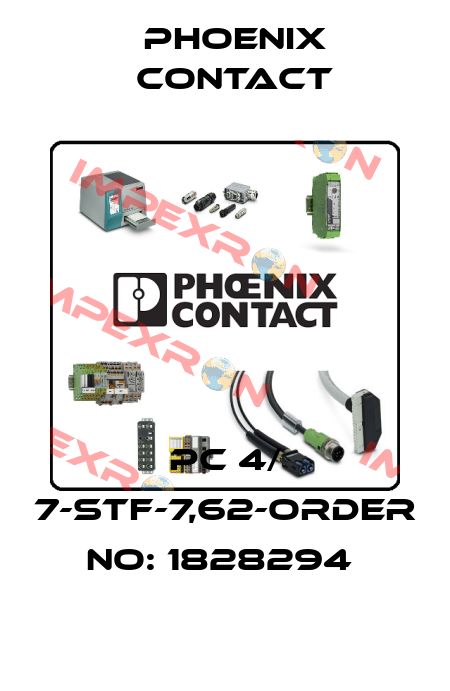 PC 4/ 7-STF-7,62-ORDER NO: 1828294  Phoenix Contact
