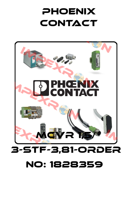 MCVR 1,5/ 3-STF-3,81-ORDER NO: 1828359  Phoenix Contact