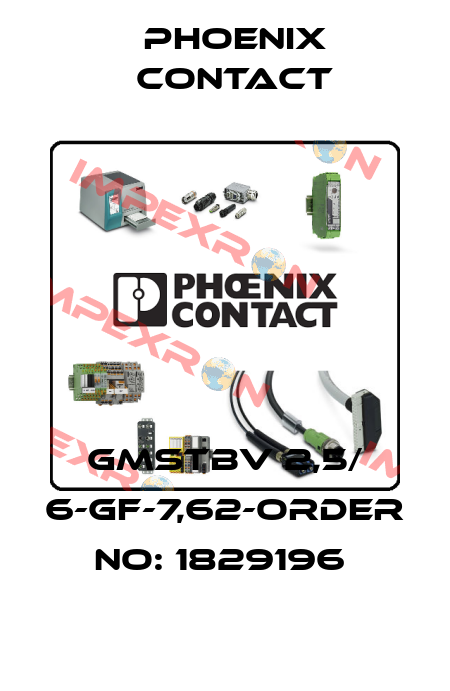 GMSTBV 2,5/ 6-GF-7,62-ORDER NO: 1829196  Phoenix Contact