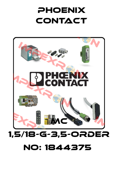 MC 1,5/18-G-3,5-ORDER NO: 1844375  Phoenix Contact