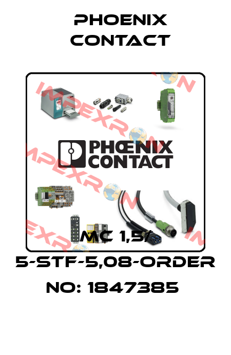 MC 1,5/ 5-STF-5,08-ORDER NO: 1847385  Phoenix Contact