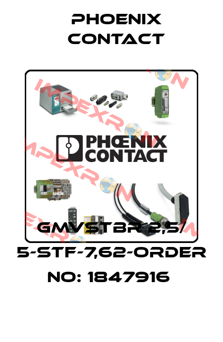 GMVSTBR 2,5/ 5-STF-7,62-ORDER NO: 1847916  Phoenix Contact