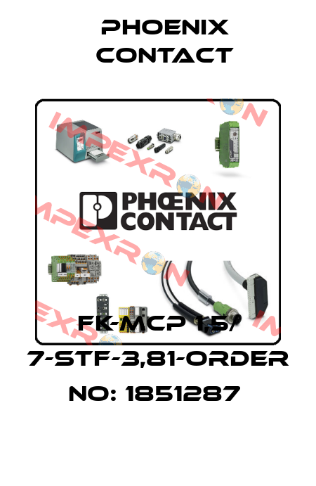 FK-MCP 1,5/ 7-STF-3,81-ORDER NO: 1851287  Phoenix Contact