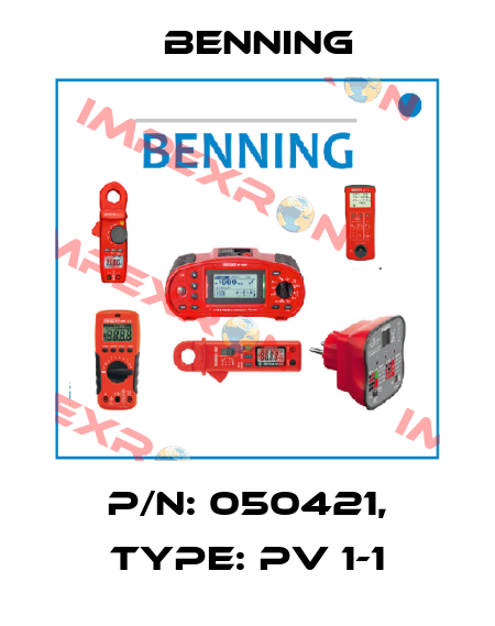 P/N: 050421, Type: PV 1-1 Benning