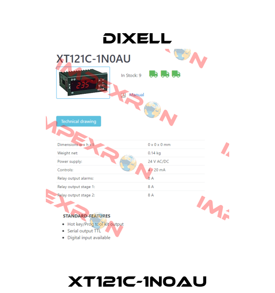 XT121C-1N0AU Dixell