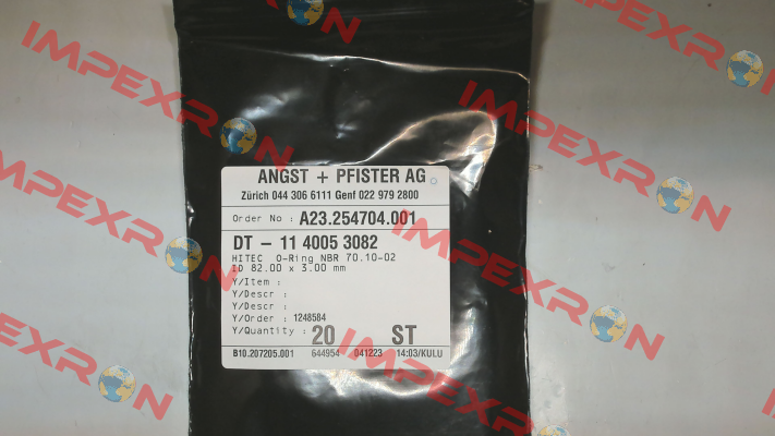 1140053082 / 1Q713082 / ORM 0820-30 Angst-Pfister