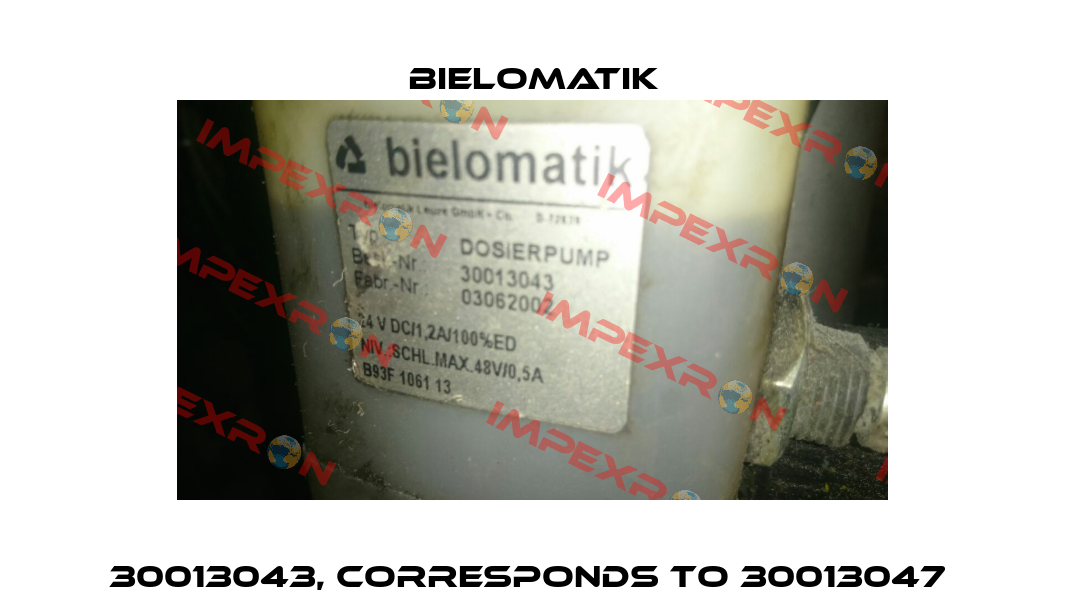 30013043, corresponds to 30013047  Bielomatik