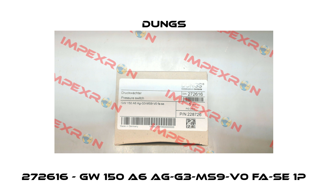 272616 - GW 150 A6 Ag-G3-MS9-V0 fa-se 1P Dungs