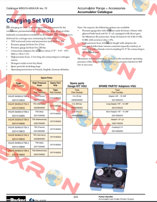 VGU/F.25/400.8.TS2.3  PN :20214139823 Olaer (Parker)