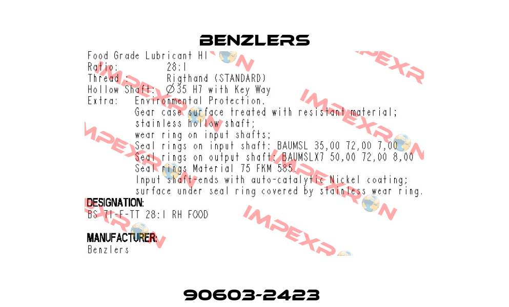 90603-2423  Benzlers