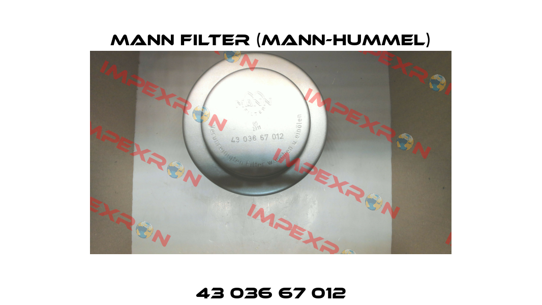 43 036 67 012 Mann Filter (Mann-Hummel)