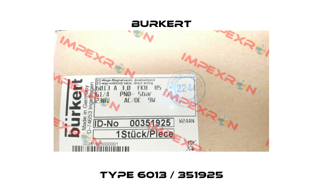 Type 6013 / 351925 Burkert