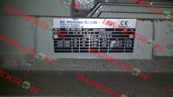 FCM 160L-4/HE obsolete, replaced by IE2AC16L4024  AC Motoren