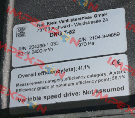 DNG 7-52 / 204360-1.030 Karl Klein