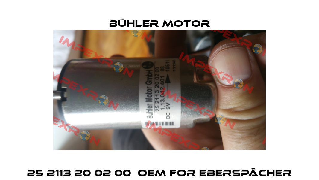 25 2113 20 02 00  OEM for Eberspächer Bühler Motor