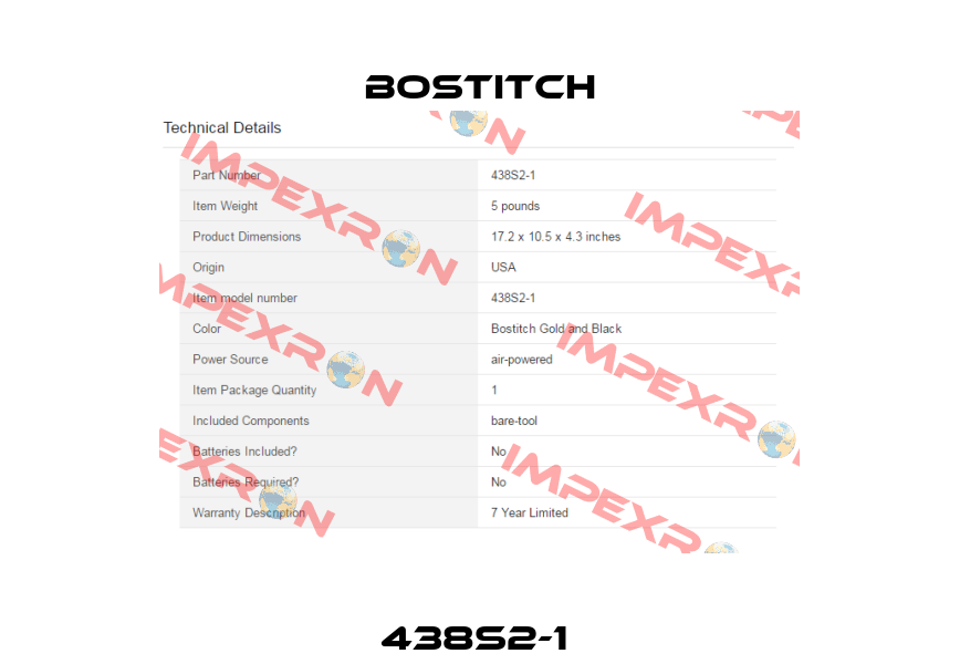 438S2-1  Bostitch