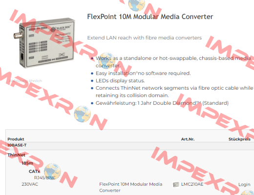 LMC210AE Black Box