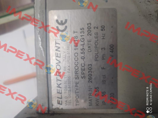 SIROCCO 16/18 T ELEKTROVENT