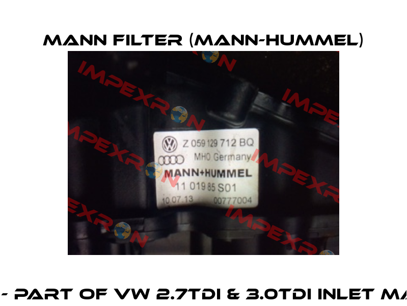 Z 059 129 712 BQ  - part of VW 2.7tdi & 3.0tdi Inlet Manifolds Type B  Mann Filter (Mann-Hummel)
