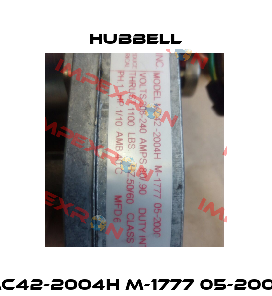 MC42-2004H M-1777 05-2000 Hubbell