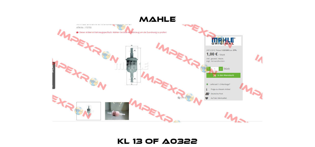 KL 13 OF A0322 MAHLE