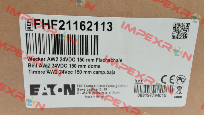 P/N: FHF21162113, Type: AW2 FHF