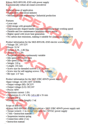 SKD-BN519L-ESD with power supply SKP-32BC-60WN Kilews