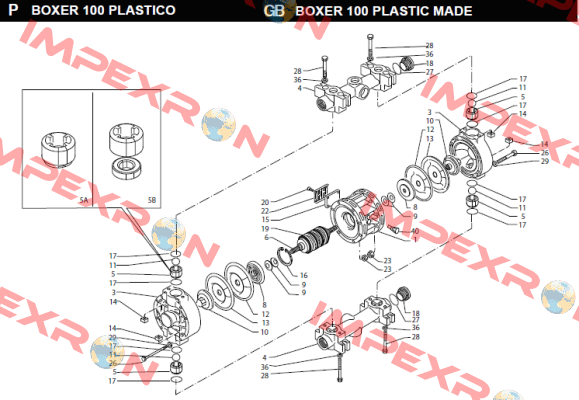 pneumatic exchanger - item 19 FOR BOXER 150 Debem