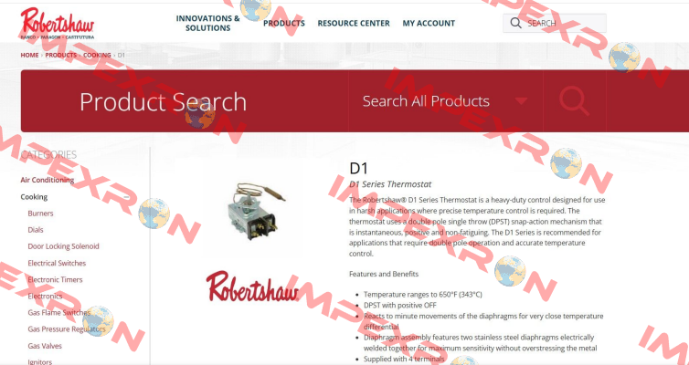 D1 series Robertshaw