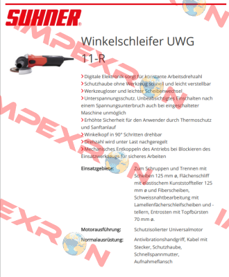 UWG 11-R 230V VDE /100054611 Suhner