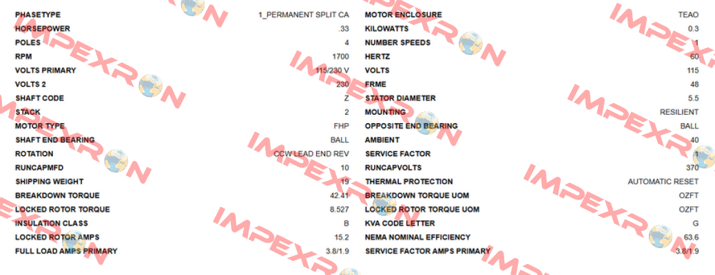 K55HXLKY-3773 Us Motor