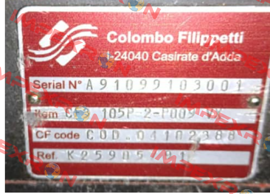 CF3 105P-2-P009 VX Colombo Filippetti
