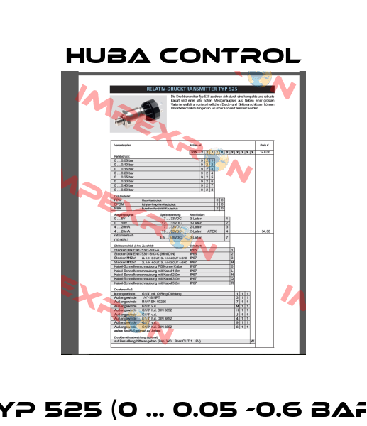 Typ 525 (0 ... 0.05 -0.6 bar)  Huba Control