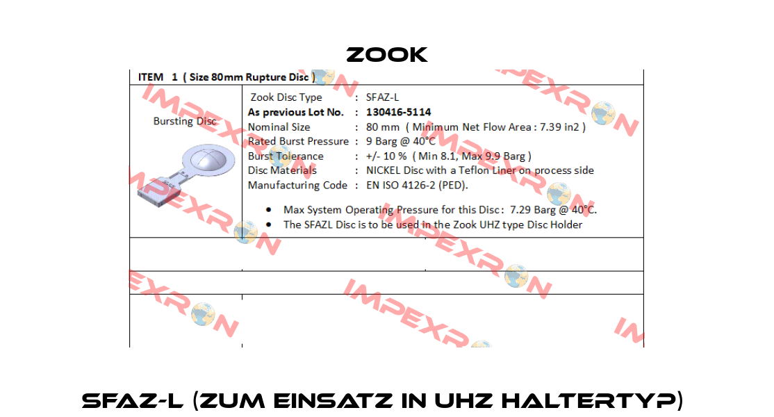 SFAZ-L (Zum Einsatz in UHZ Haltertyp)   Zook