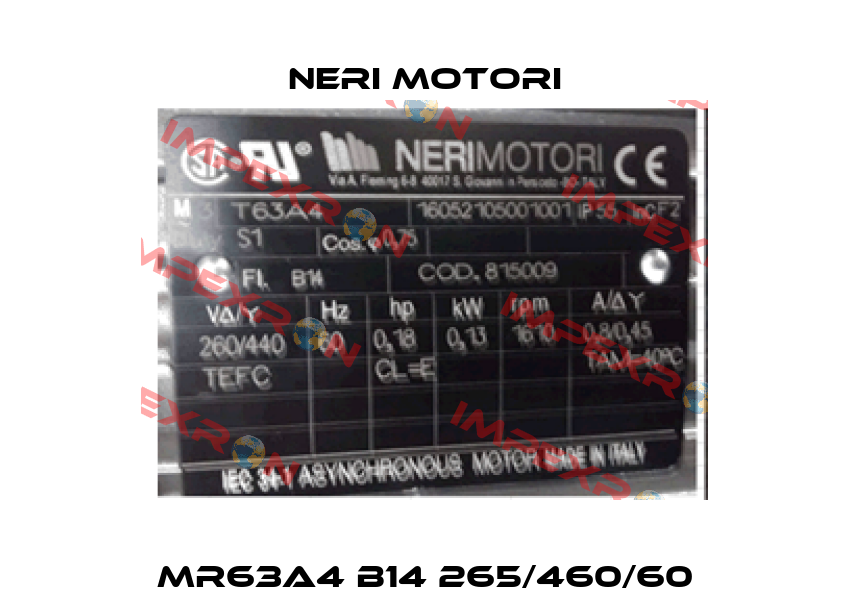MR63A4 B14 265/460/60 Neri Motori
