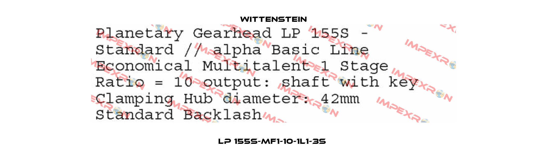 LP 155S-MF1-10-1L1-3S  Wittenstein
