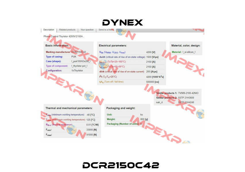 DCR2150C42  Dynex