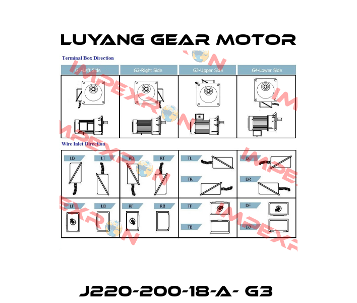J220-200-18-A- G3  Luyang Gear Motor